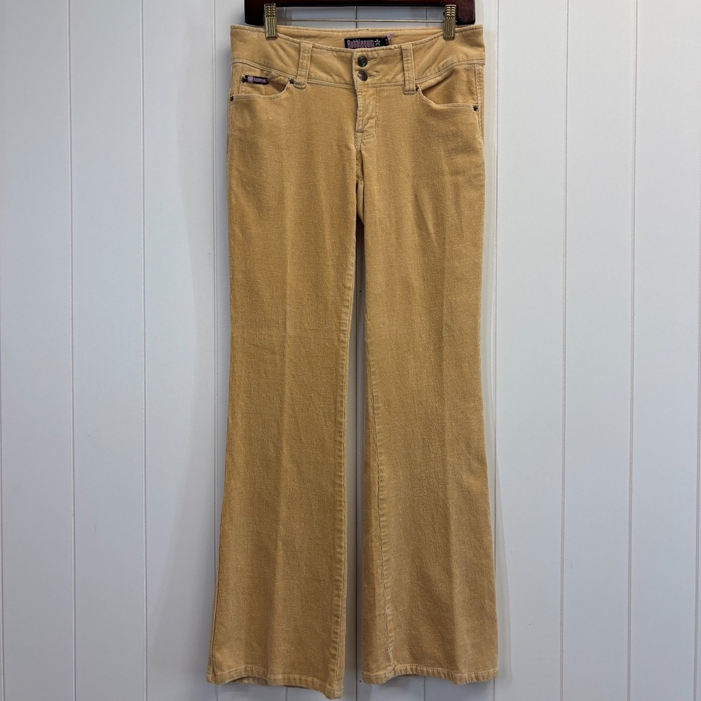 Y2K Bubblegum Cowgirl Low Rise Corduroy Flare Pants Women 9/10 Indie Sleaze